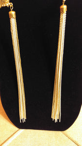 Necklace Antique Gold Open Tassel Ends