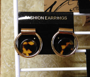 Tortoise Gold Plated Stud Earrings