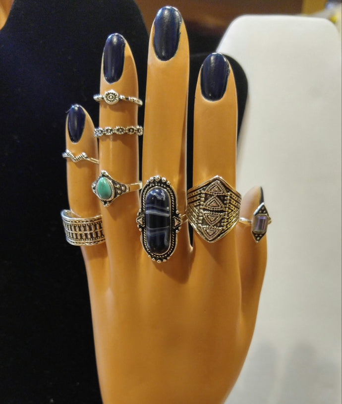 8 pc. Set Vintage Knuckle etc. Ring