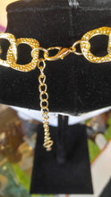 Load image into Gallery viewer, Blood Red Resin Gold Layered Chain Link Necklace
