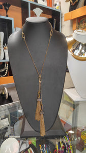 Antique Gold Tassel Necklace