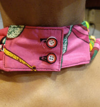 Load image into Gallery viewer, Vivid Pink &amp; Green Fabric Necklace
