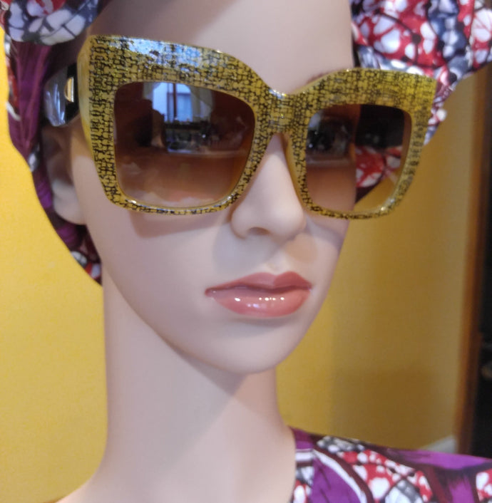 Etched Frame Sunglasses