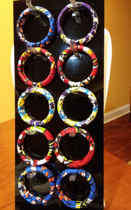 Fabric Covered Wood Bangle