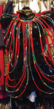 Load image into Gallery viewer, Multi Strand Ethnic Wax Fabric Pull Over Necklace
