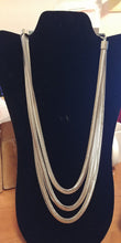 Load image into Gallery viewer, Triple Strand Snake Chain Link Vegan Leather Choker
