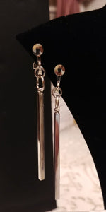 Thin Clylinder Clip On Earrings