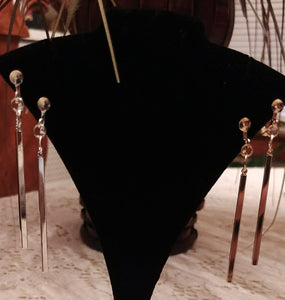 Thin Clylinder Clip On Earrings