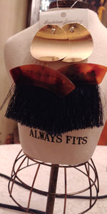 Fringe Thread Tassel Dangles Gold Tone Earrings