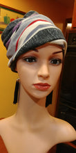 Load image into Gallery viewer, Open Top Cotton Stripped Beanie
