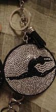Load image into Gallery viewer, Rhinestone Ballerina Silver Plated Keychain
