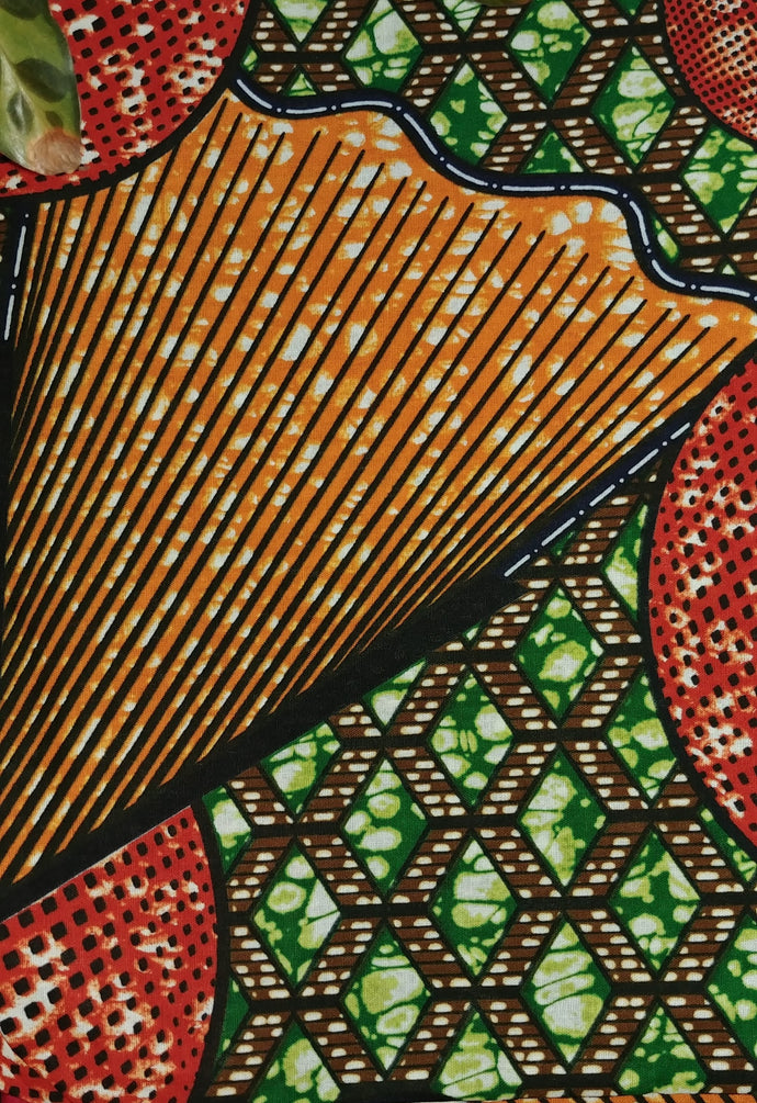 Ethnic Wax Fabric Square Headwrap