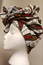 Load image into Gallery viewer, Ethnic Wax Fabric Square Headwrap
