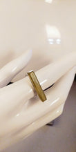 Load image into Gallery viewer, Handmade Sterling Silver Green Serpentine Gemstone Ring - Adjustable

