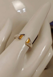 Sterling Silver Golden Love Hearts Ring