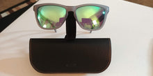 Load image into Gallery viewer, Matte Gray Round Rectangle Frames Polarized Green Mirror Lens Sunglasses
