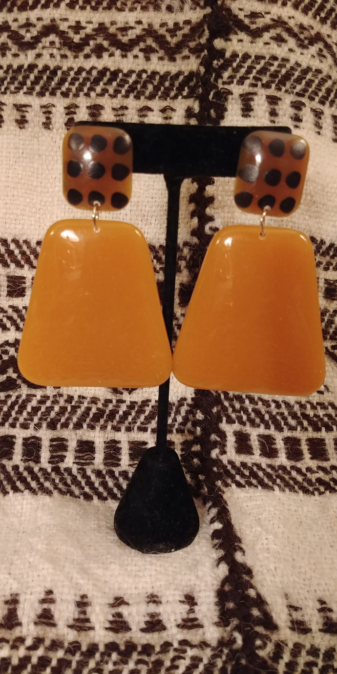 Pyramid Butterscotch Earrings