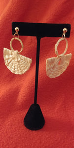 Rattan Fan Earrings