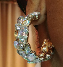 Load image into Gallery viewer, Oversized Aurora Borealis Crystal Earrings
