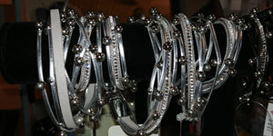 Multi Strand Leather Wrap & Silver Plated Magnetic Closure