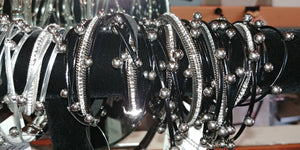 Multi Strand Leather Wrap & Silver Plated Magnetic Closure