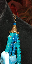 Load image into Gallery viewer, 2Pc. Aqua Blue Gem Stone Necklace Set
