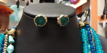 Load image into Gallery viewer, 2Pc. Aqua Blue Gem Stone Necklace Set
