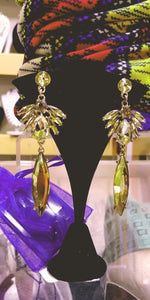 Light Champagne Crystal Cocktail Earrings