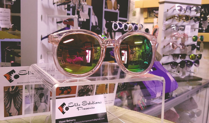 Pink Transparent Frame Sunglasses with Pink Mirror Lens
