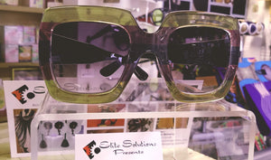 Oversized Square Frames Gradient Lens Sunglasses