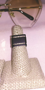 Open Frame Squares Adjustable Ring