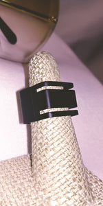 Open Frame Squares Adjustable Ring