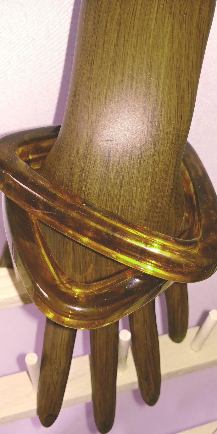Triangular Marbled Acrylic Bracelet