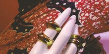 Load image into Gallery viewer, Stackable Plated Copper Wide Uneven Band Ring - Size 8
