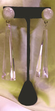 Load image into Gallery viewer, Clear Resin Pyramid Bar Dangler Push Back Stud Earrings
