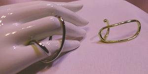 Double Finger Geometric Ring - Adjustable