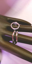 Load image into Gallery viewer, Polished Silver Plated Copper Knuckle Double Band Wave Ring - Adjustable
