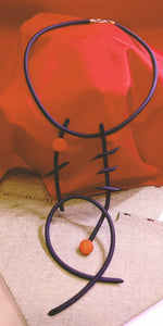 Symbol of Beauty & Red Wood Necklace
