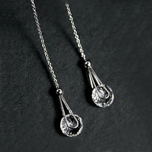 Load image into Gallery viewer, Caged CZ / 18K Gold Plated Dangle Earrings

