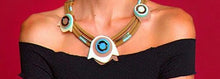 Load image into Gallery viewer, Cord Necklace | Carved Tulip Shape Ornaments
