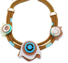 Load image into Gallery viewer, Cord Necklace | Carved Tulip Shape Ornaments
