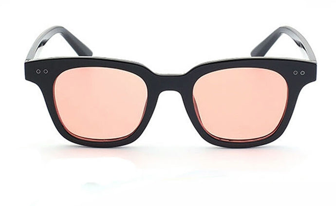 Rose Lens Black Frame Driving Sunglasses