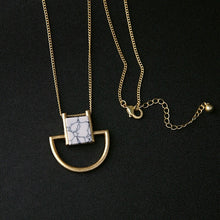 Load image into Gallery viewer, Antique Gold Simulated White Stone Necklace
