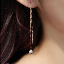 Load image into Gallery viewer, Caged CZ / 18K Gold Plated Dangle Earrings
