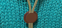 Load image into Gallery viewer, Thin Gray Rolled Rubber Non-Slip Bolo Style with Pendant 52” Necklace
