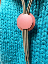 Load image into Gallery viewer, Thin Gray Rolled Rubber Non-Slip Bolo Style with Pendant 52” Necklace
