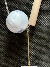 Load image into Gallery viewer, Gray Orb Triangle Cylindric Necklace
