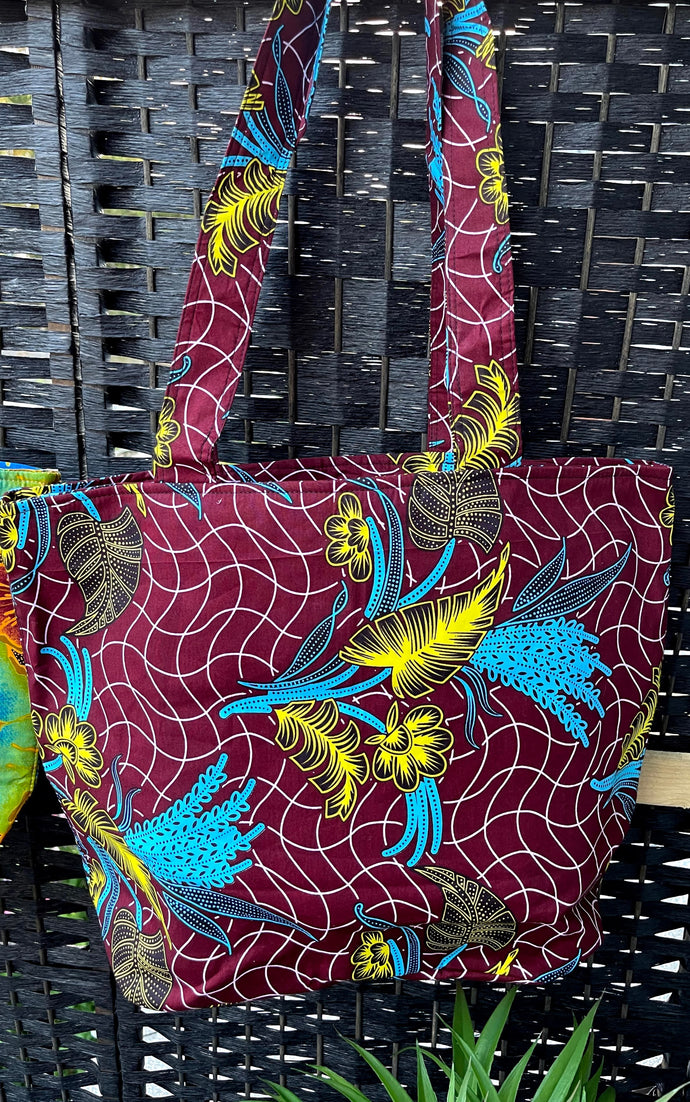 Handbag African Wax Structured Tote