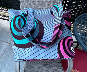 Handbag African Wax Structured Tote