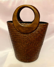Load image into Gallery viewer, Handbag Deep Bucket Woven Straw
